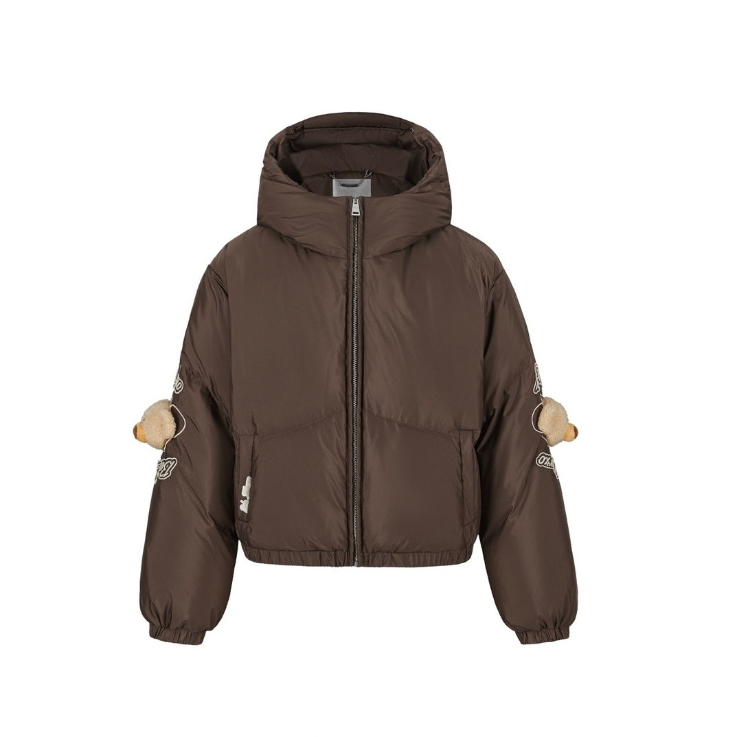 13DE MARZO Elbow Bear Down Jacket Brown