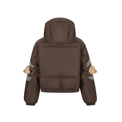 13DE MARZO Elbow Bear Down Jacket Brown