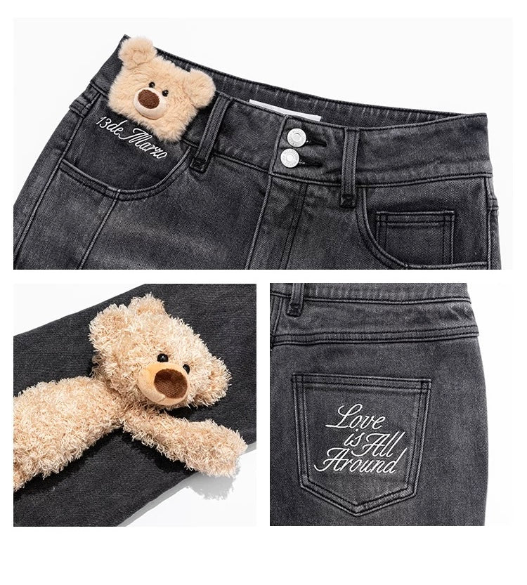 13DE MARZO Fuzzy Jacrons Jeans Black