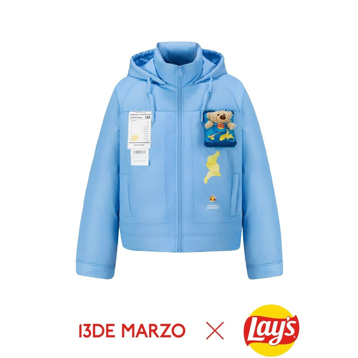 13DE MARZO X Lay's Flavor Down Jacket Blue