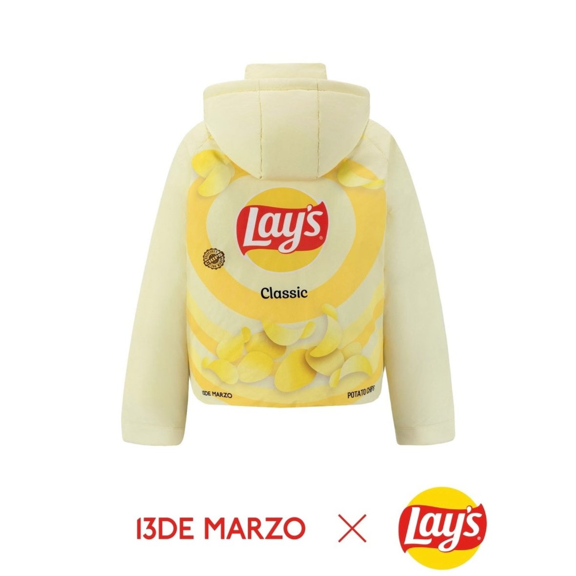 13DE MARZO X Lay's Flavor Down Jacket Yellow