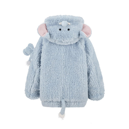 13DE MARZO Elephant BabyBear Scarf Jacket Blue