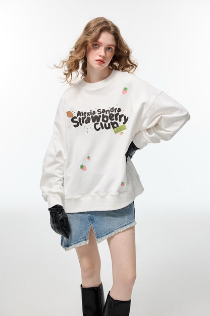 Alexia Sandra Strawberry Club Sweater White
