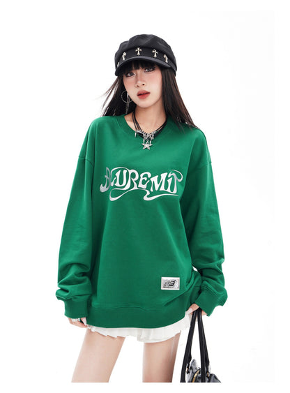 BLUREMO Street Style Logo Print Sweater