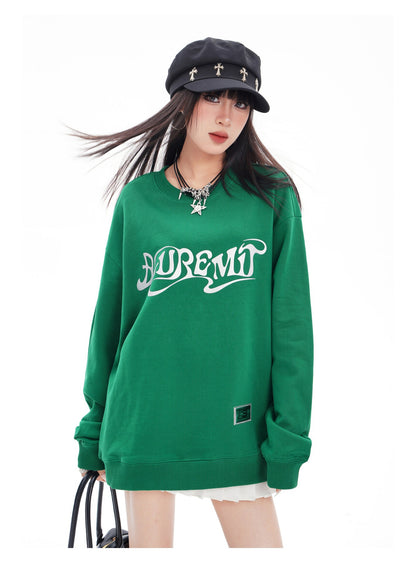 BLUREMO Street Style Logo Print Sweater