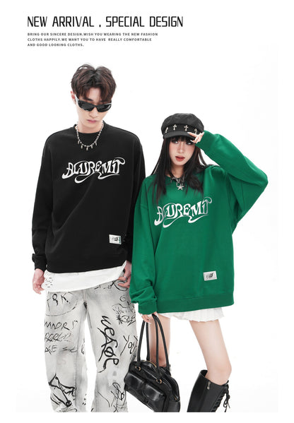 BLUREMO Street Style Logo Print Sweater