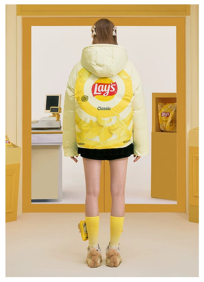 13DE MARZO X Lay's Flavor Down Jacket Yellow