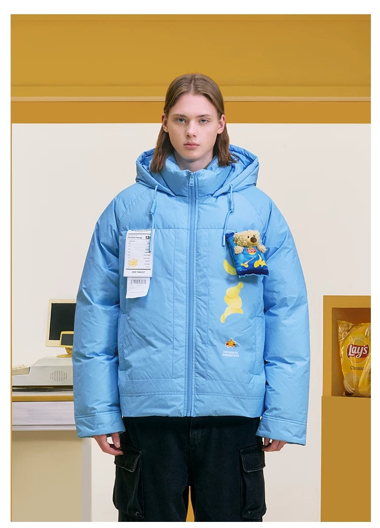 13DE MARZO X Lay's Flavor Down Jacket Blue