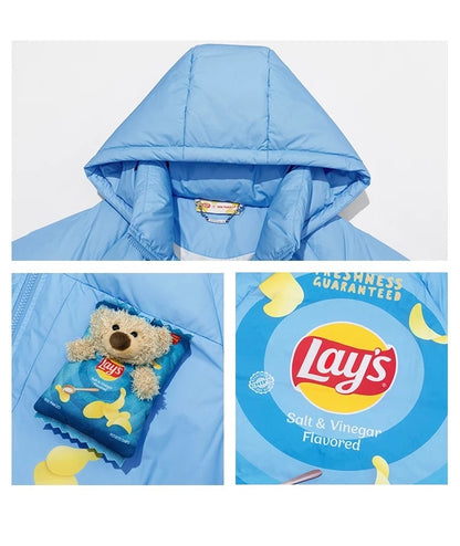 13DE MARZO X Lay's Flavor Down Jacket Blue