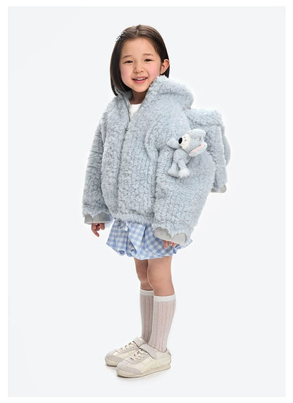 13DE MARZO Elephant BabyBear Scarf Jacket Blue