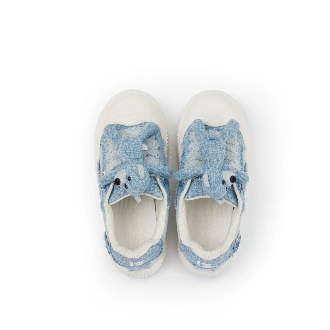 13DE MARZO Bear Denim Biscuits Sneakers Blue