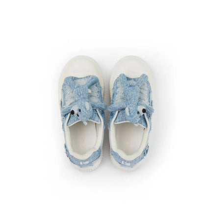 13DE MARZO Bear Denim Biscuits Sneakers Blue