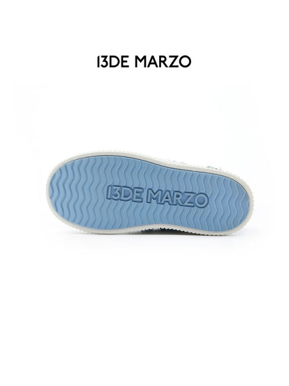 13DE MARZO Bear Denim Biscuits Sneakers Blue