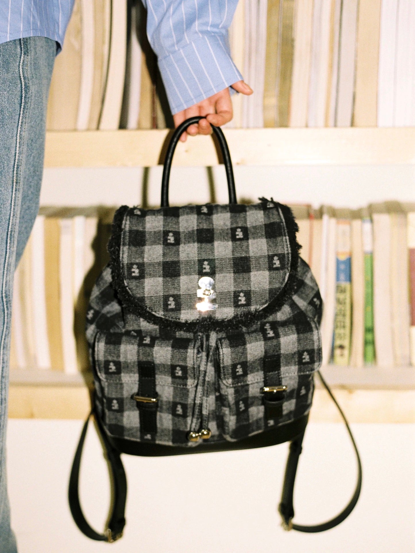 Tagi Imagine Sesame Check Pattern Backpack