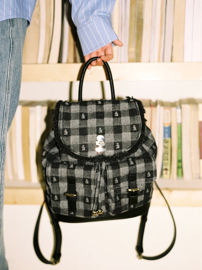 Tagi Imagine Sesame Check Pattern Backpack