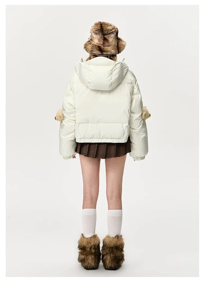 13DE MARZO Elbow Bear Down Jacket White