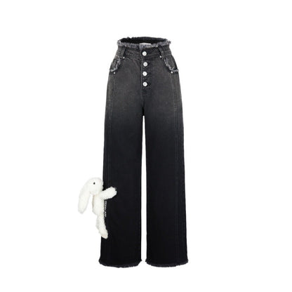 13DE MARZO Doozoo Faded Trousers Black