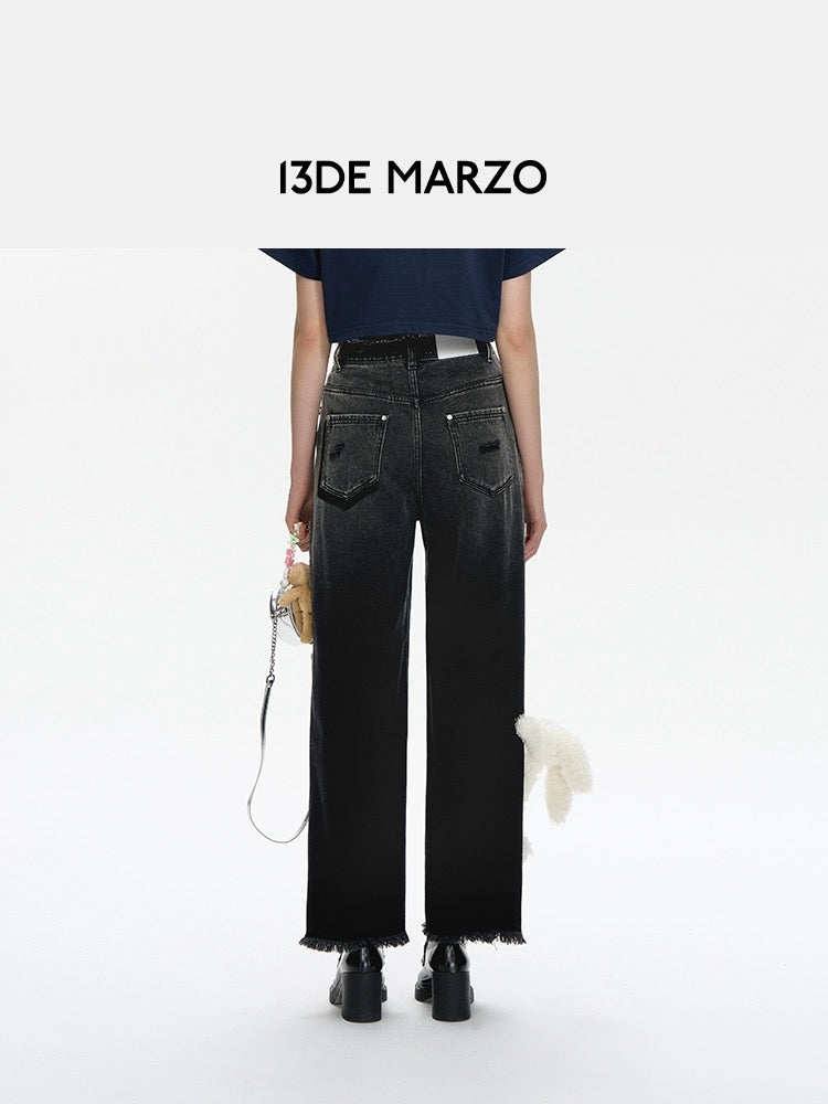 13DE MARZO Doozoo Faded Trousers Black