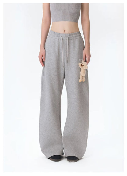 13DE MARZO Casual Bear Blade Sweatpants Grey