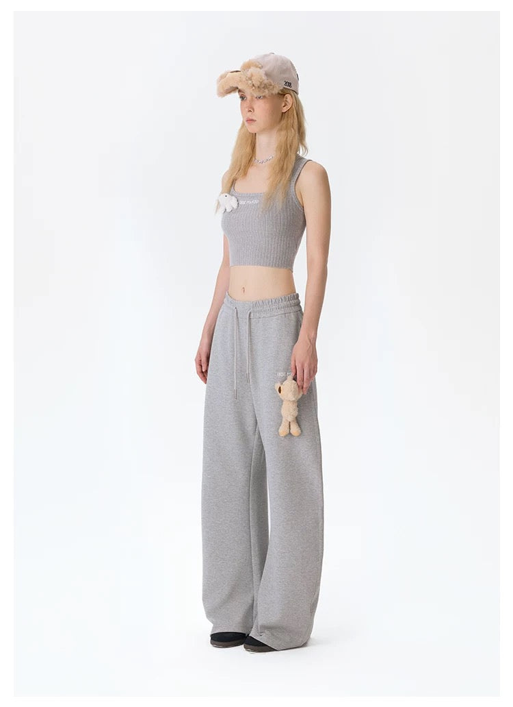 13DE MARZO Casual Bear Blade Sweatpants Grey