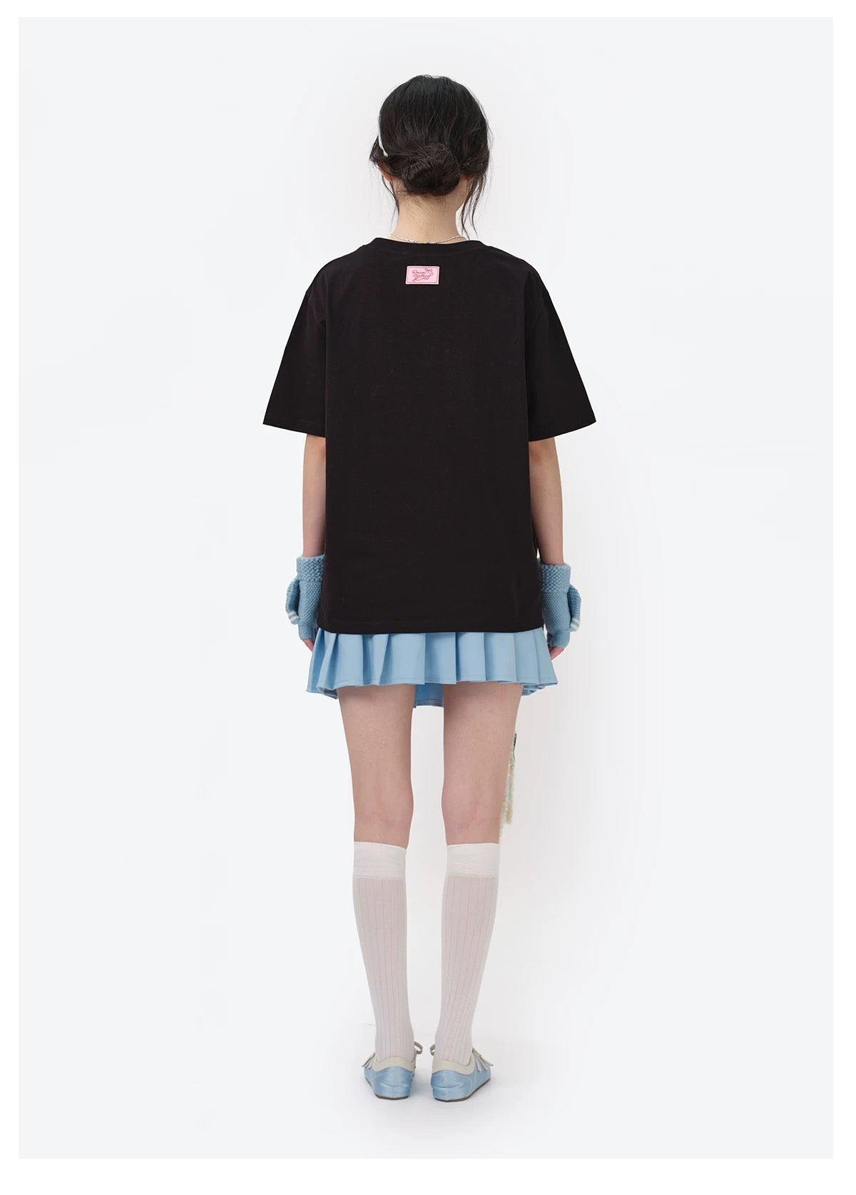 13DE MARZO x RONRON Bear Ribbon Tee Black