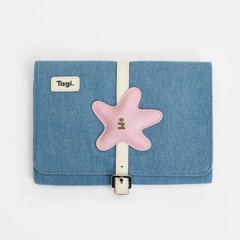 Tagi Star Folding Jewelry Bag Imaginary Denim