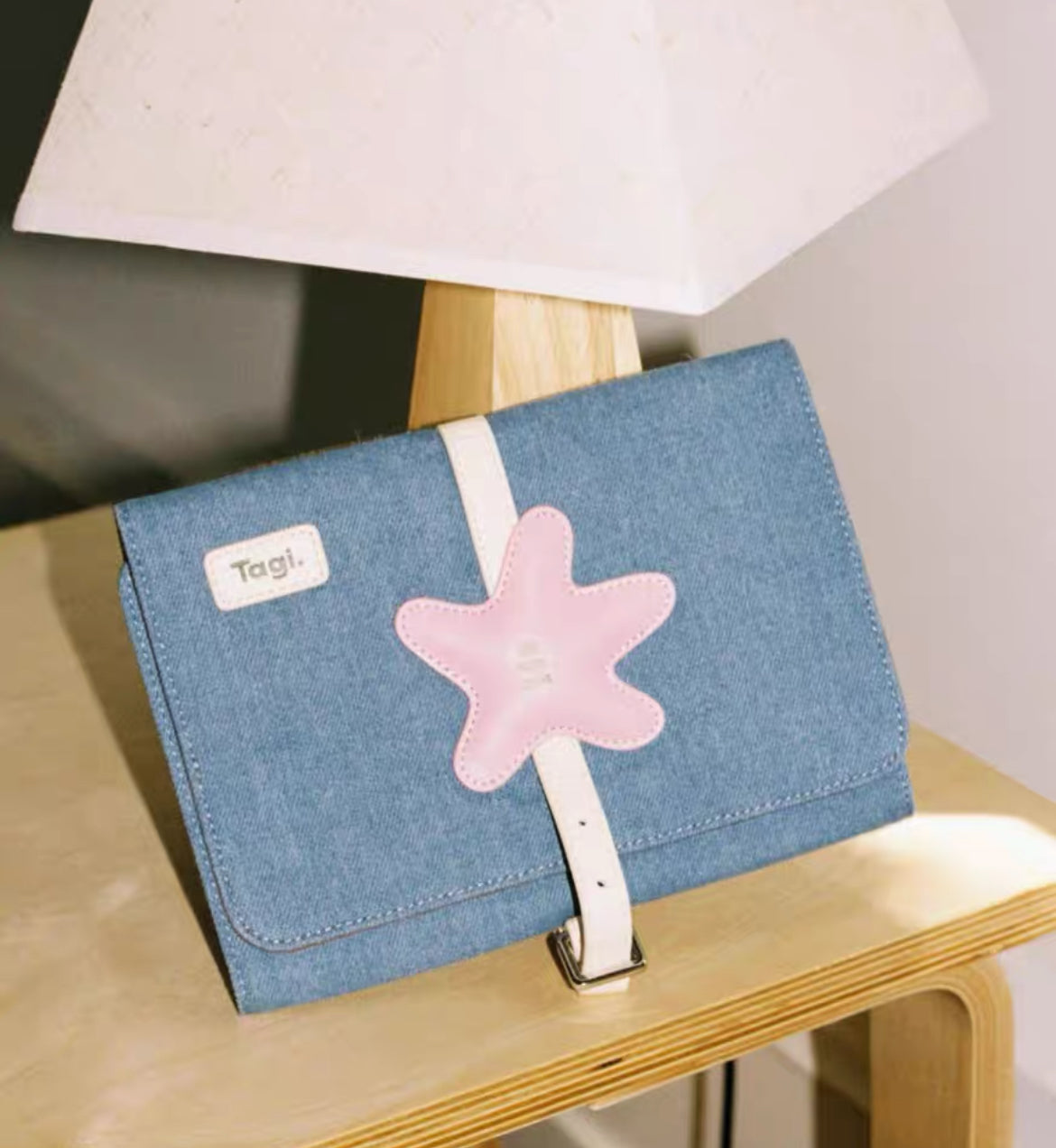 Tagi Star Folding Jewelry Bag Imaginary Denim