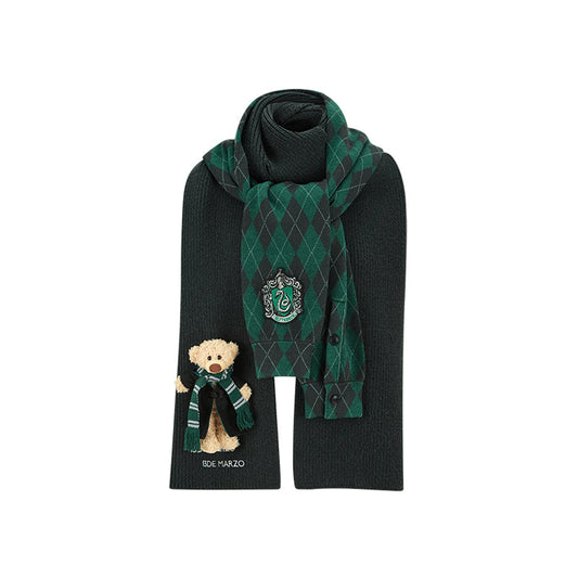 Harry Potter × 13DE MARZO Hogwarts Four Houses Bear Scarf Slytherin Green
