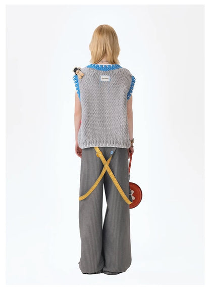 13DE MARZO Tailor Bear Tools Knit Vest Grey