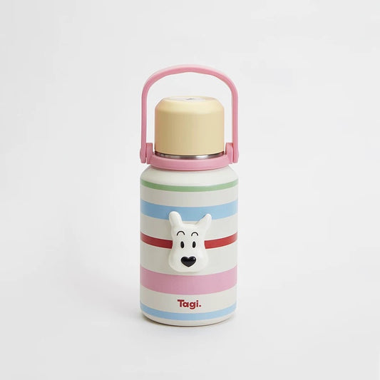 Tagi Haha Portable Vacuum Water Bottle Cream Stripes