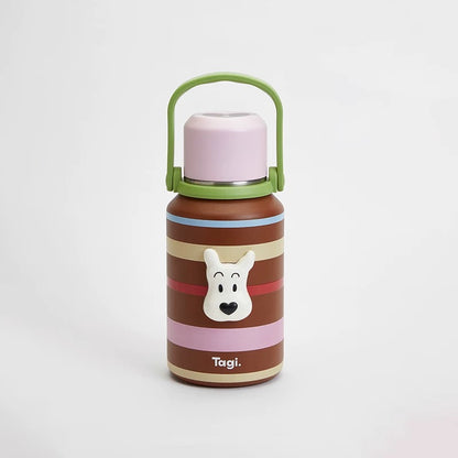 Tagi Haha Portable Vacuum Water Bottle Hazelnut Stripes