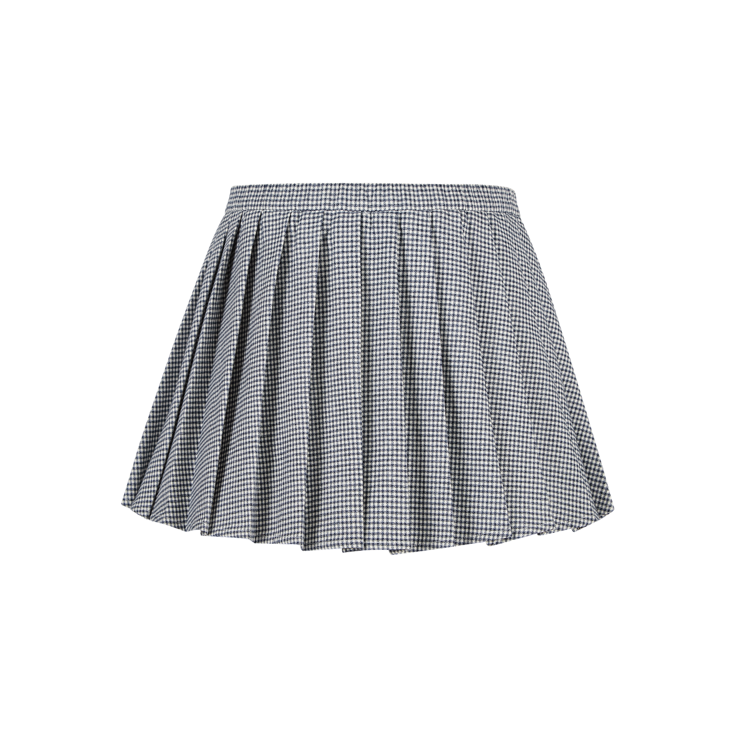 13DE MARZO Plaid Pleated Skirt Blue