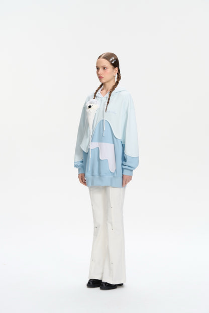 13DE MARZO Doozoo Melt Ice-Cream Hoodie Blue