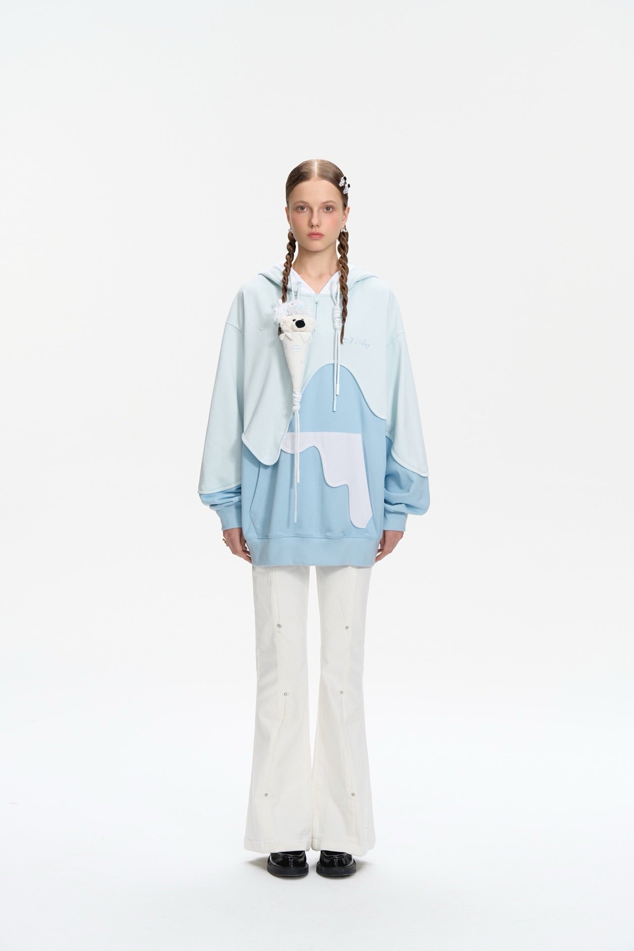 13DE MARZO Doozoo Melt Ice-Cream Hoodie Blue