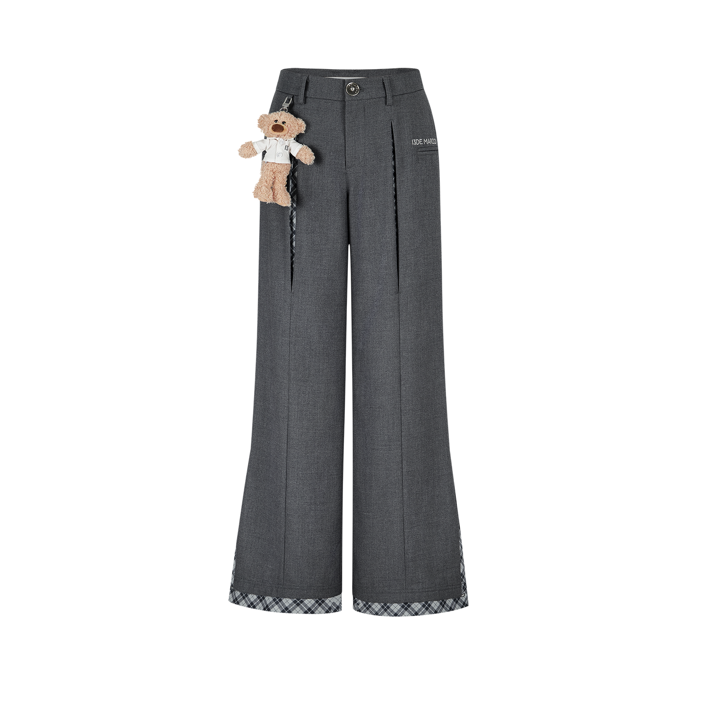 13DE MARZO Patchwork Suit Pants Grey