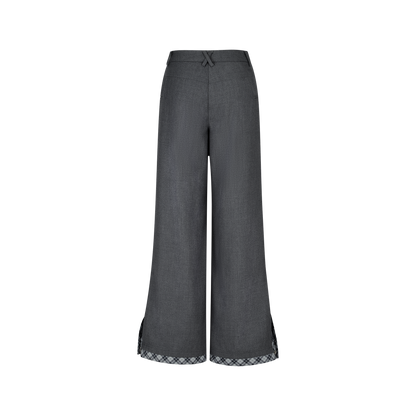 13DE MARZO Patchwork Suit Pants Grey