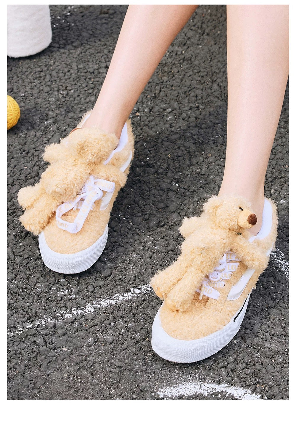 13DE MARZO x Vans Knu Skool Fuzzy Shoes Khaki