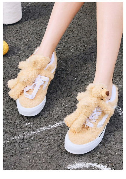 13DE MARZO x Vans Knu Skool Fuzzy Shoes Khaki