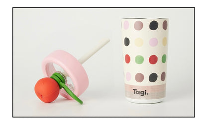 Tagi Apple Vacuum Water Bottle with Straw