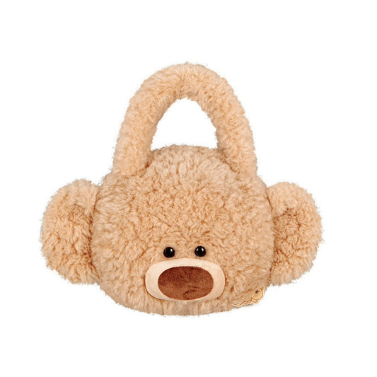 13DE MARZO BabyBear Face Tote Bag Almond