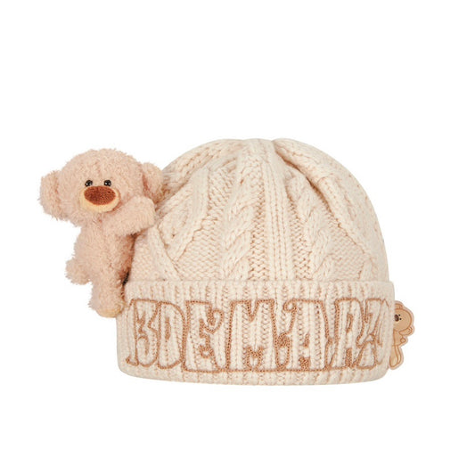 13DE MARZO BabyBear Weave Beanie Almond