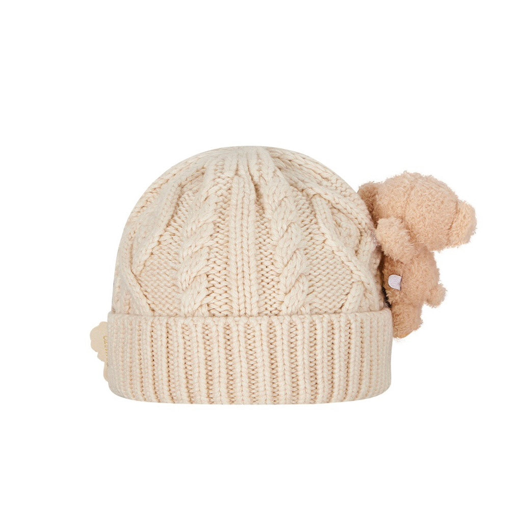 13DE MARZO BabyBear Weave Beanie Almond