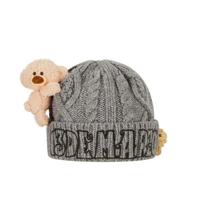 13DE MARZO BabyBear Weave Beanie Gray