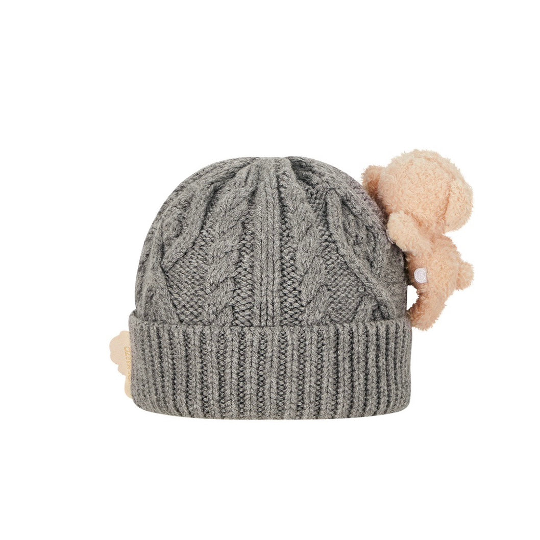 13DE MARZO BabyBear Weave Beanie Gray