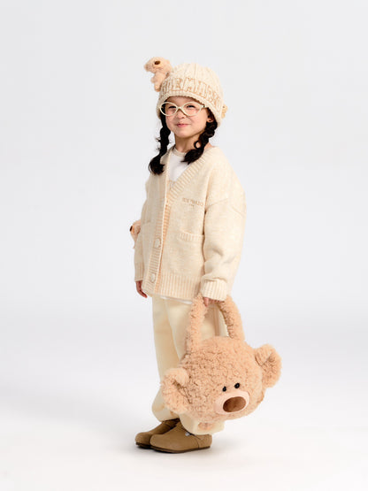 13DE MARZO BabyBear Knit Cardigan Almond