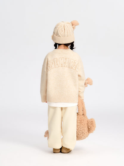 13DE MARZO BabyBear Knit Cardigan Almond