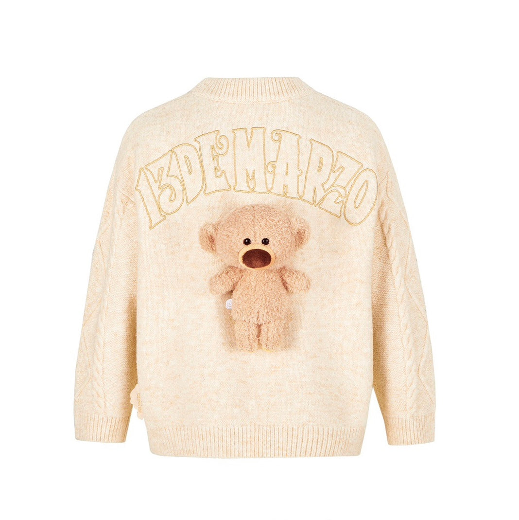 13DE MARZO BabyBear Weave Sweater Beige