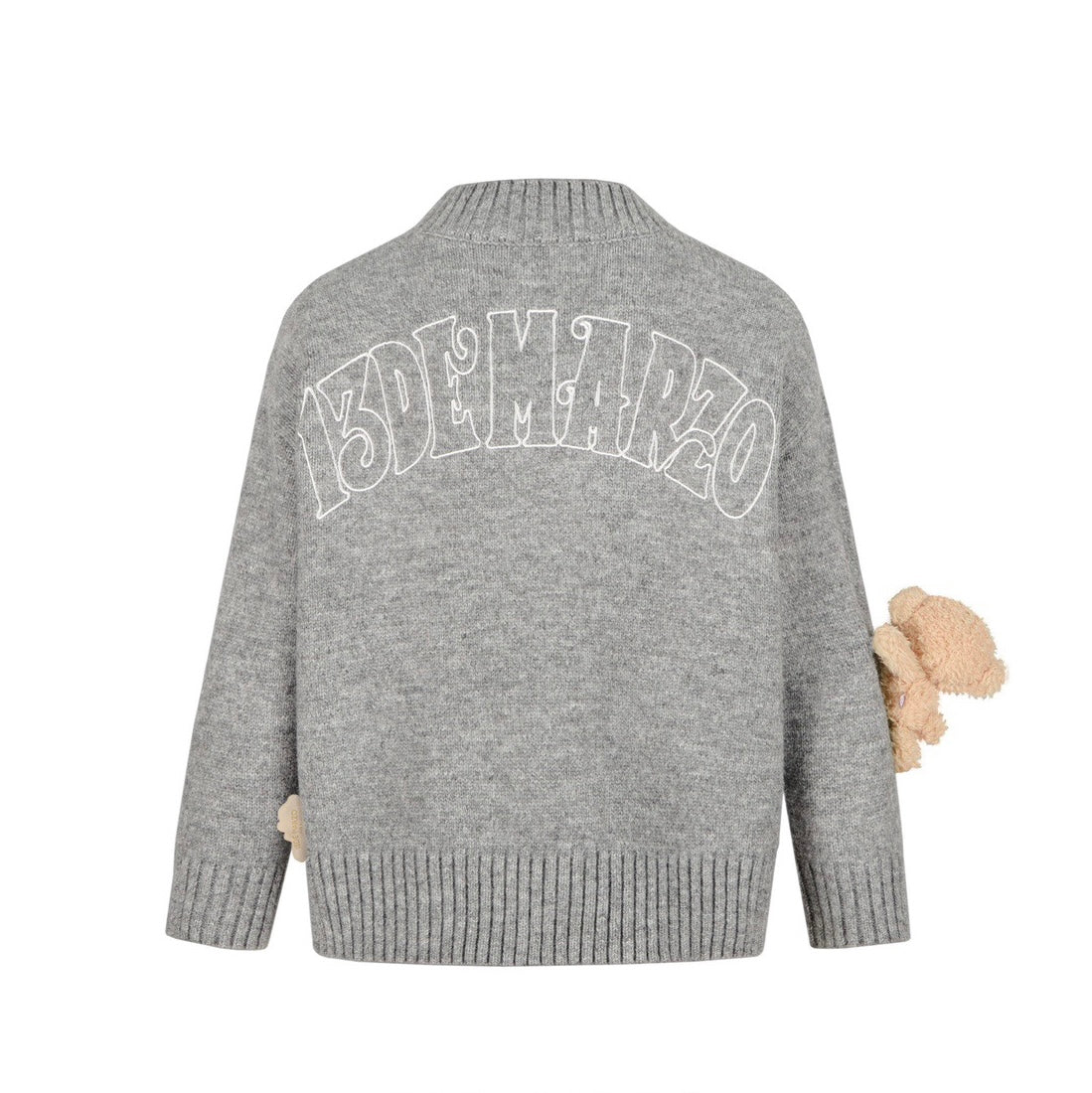 13DE MARZO BabyBear Knit Cardigan Gray