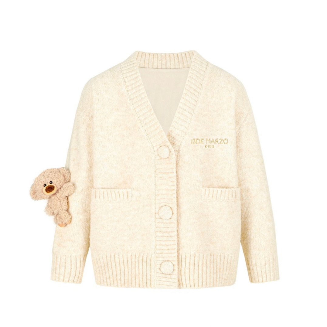 13DE MARZO BabyBear Knit Cardigan Almond