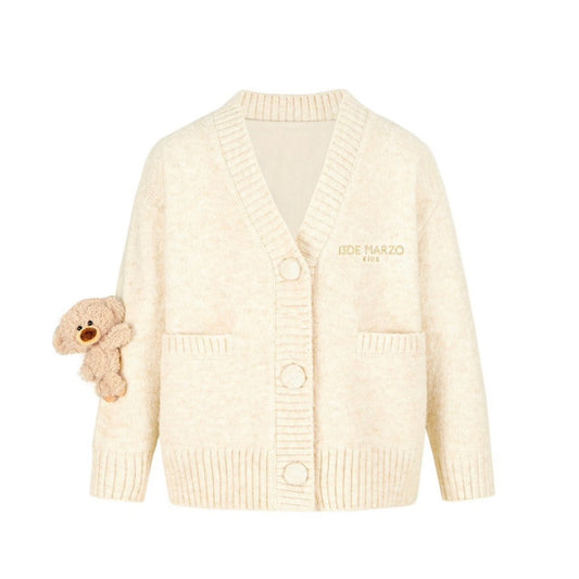 13DE MARZO BabyBear Knit Cardigan Almond